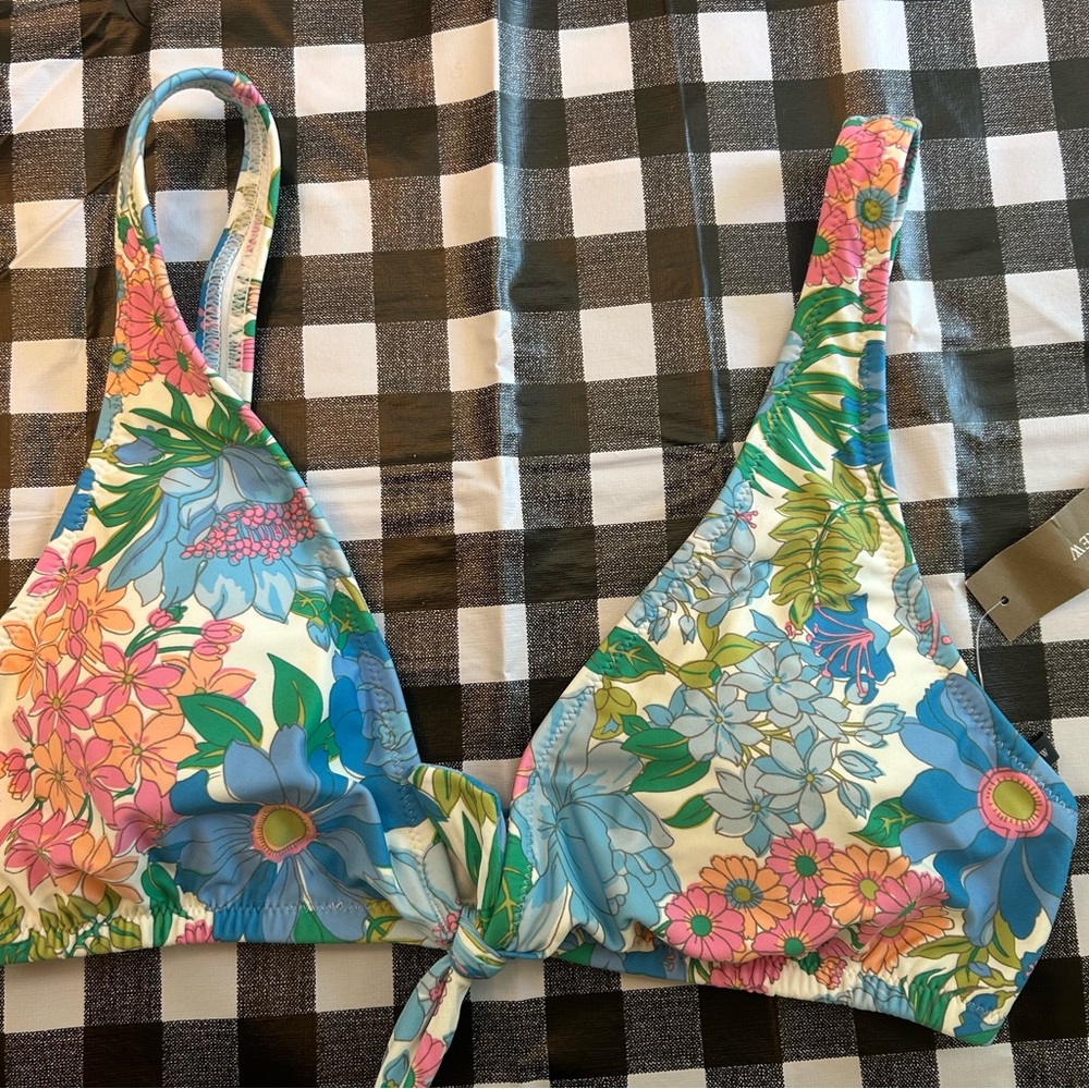 J. Crew Floral Bikini Top - Multicolor